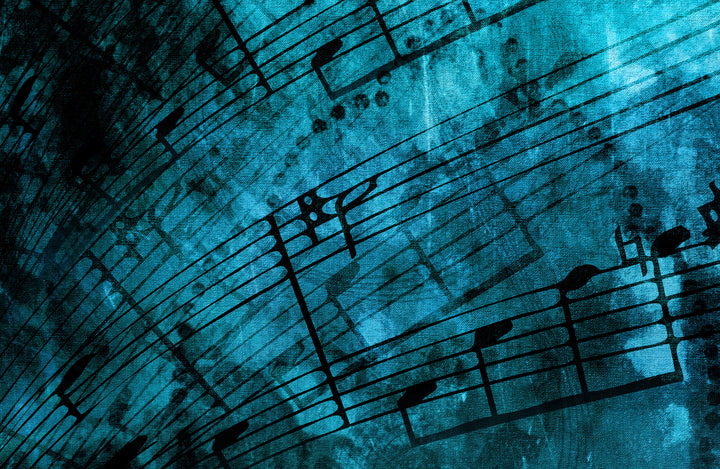 Canvastavla - Feel the Music blue