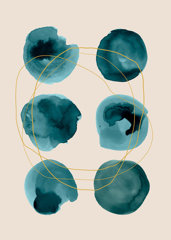 Canvastavla - Green Circles