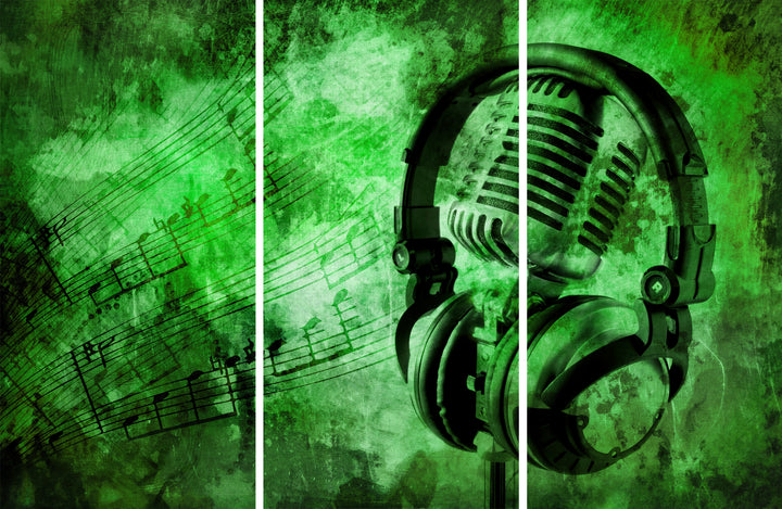 Canvastavla - Feel the Music Green