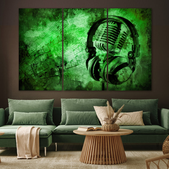 Canvastavla - Feel the Music Green