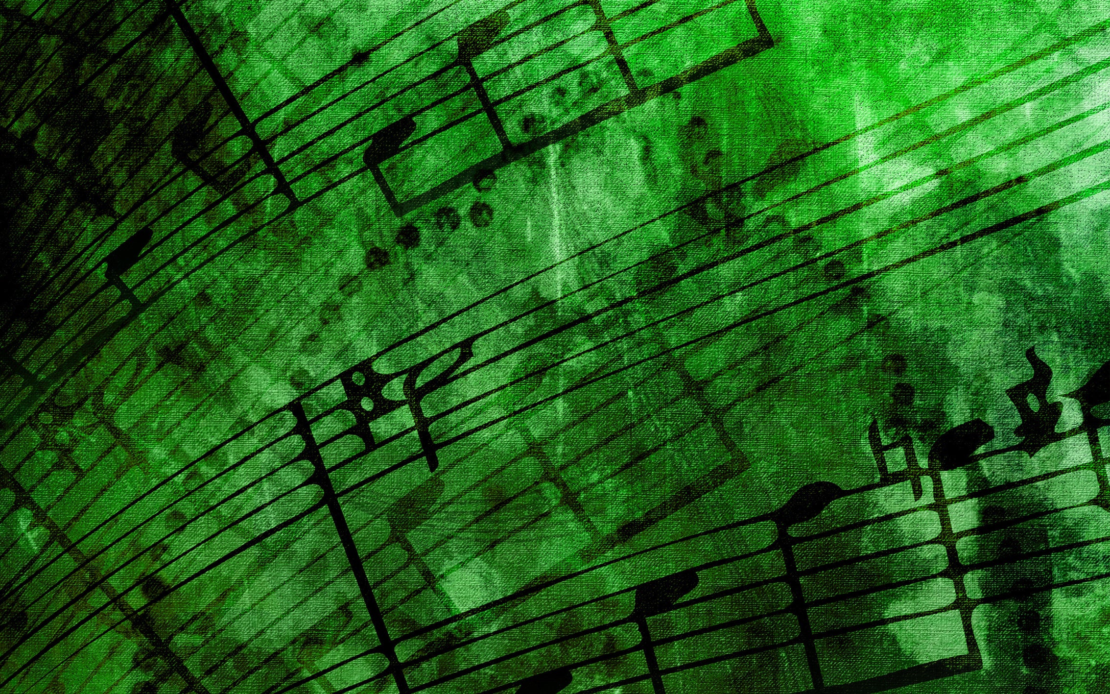 Canvastavla - Feel the Music Green