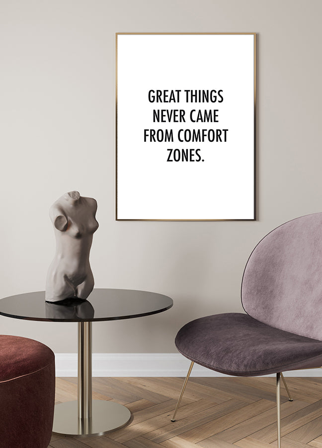 Poster - Great things never...