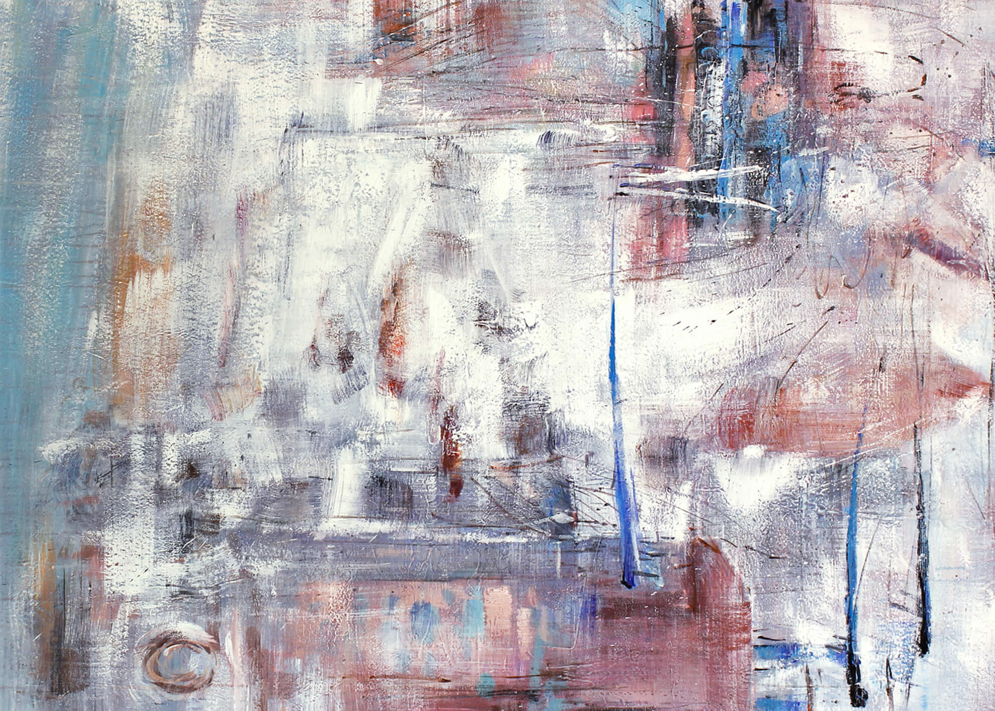 Abstrakt Oljemålning - Summer Meadow Abstract