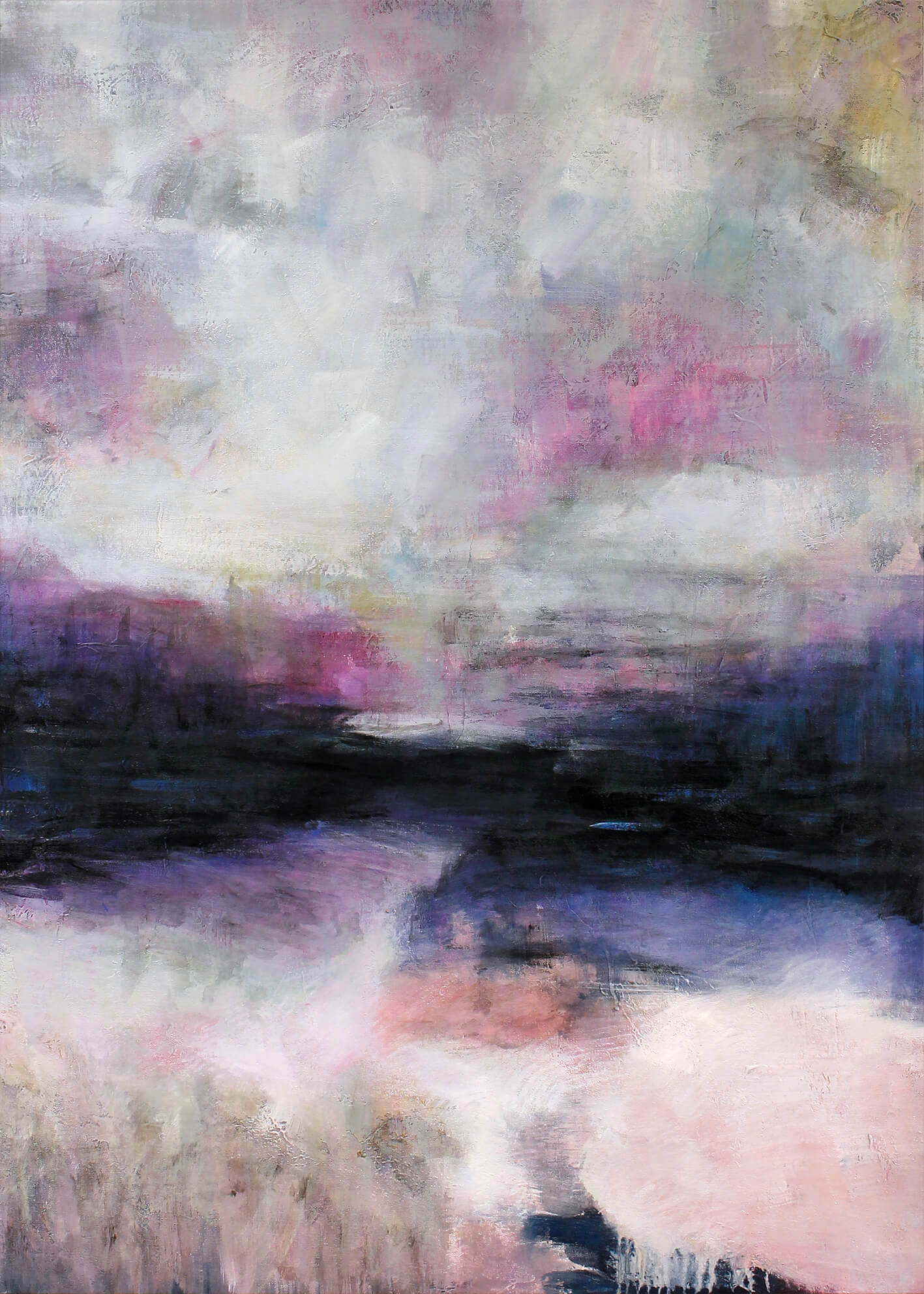 Abstrakt Oljemålning - Purple Pearl
