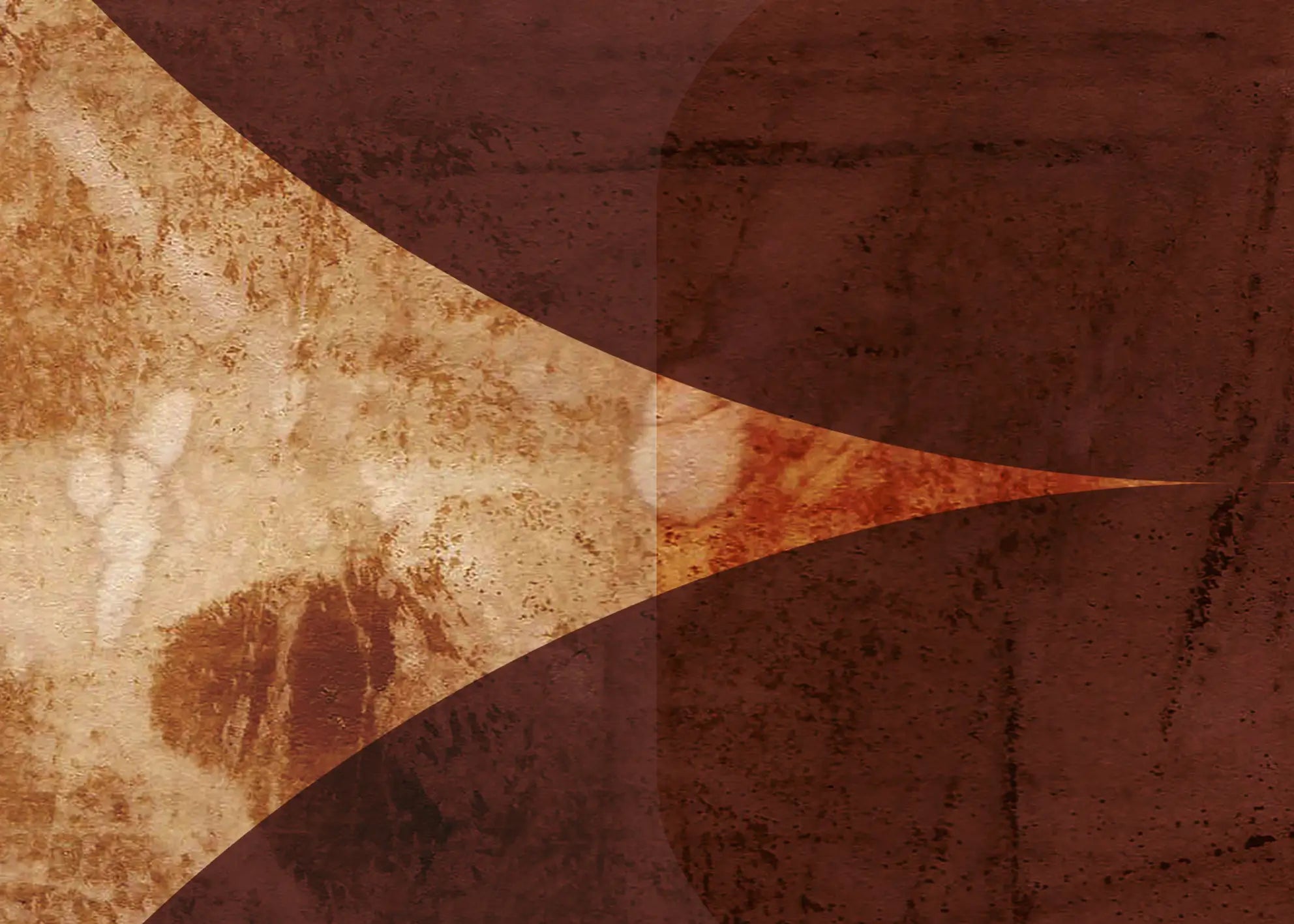 Canvastavla - Rust & Indigo Geometry