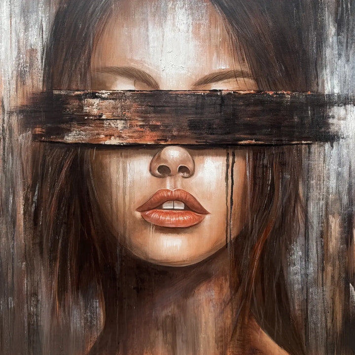 Abstrakt Oljemålning - Obscured Beauty