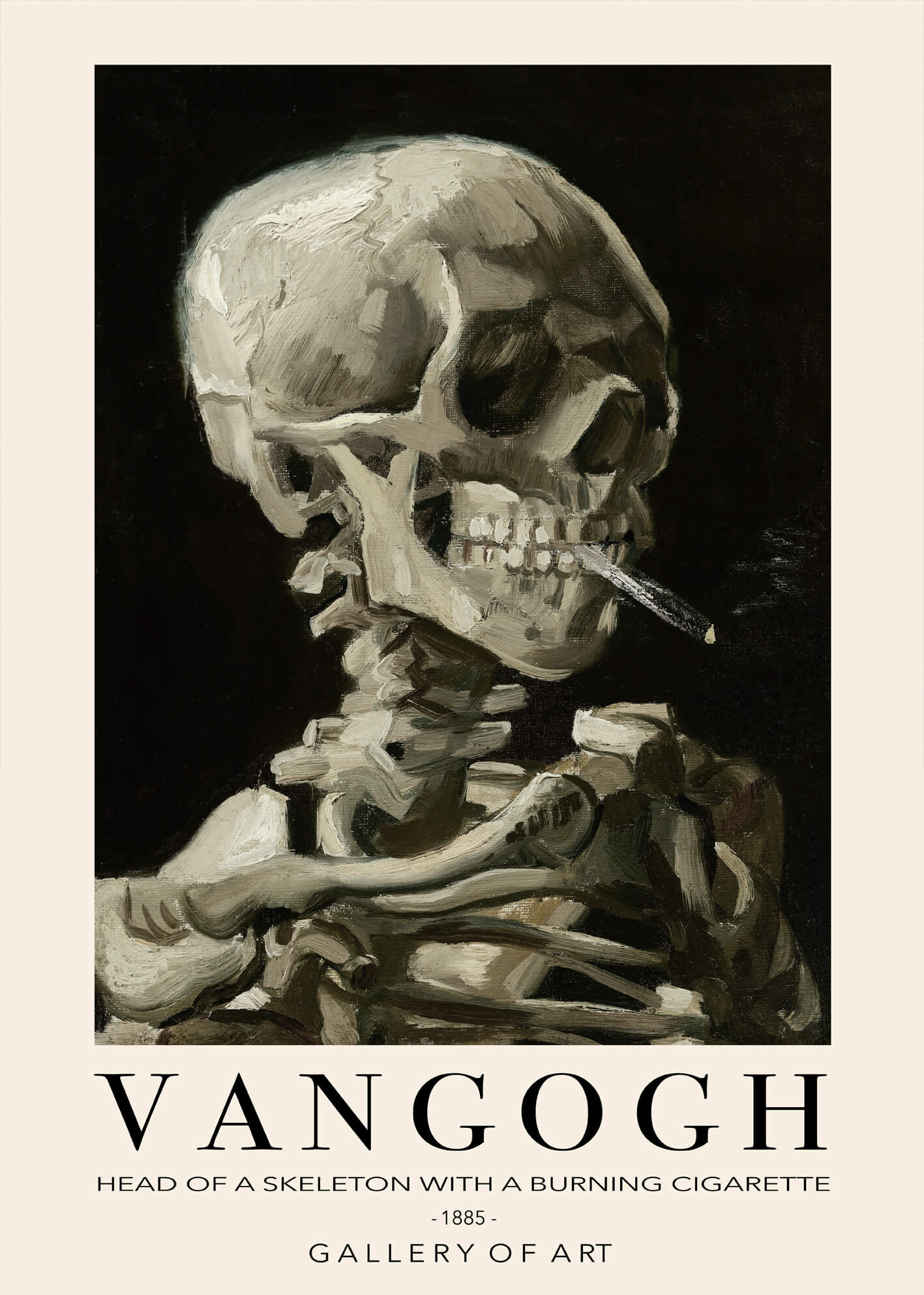 Canvastavla - Skull of a Skeleton