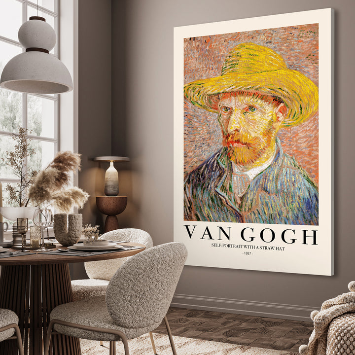 Canvastavla - Self-Portrait with a Straw Hat