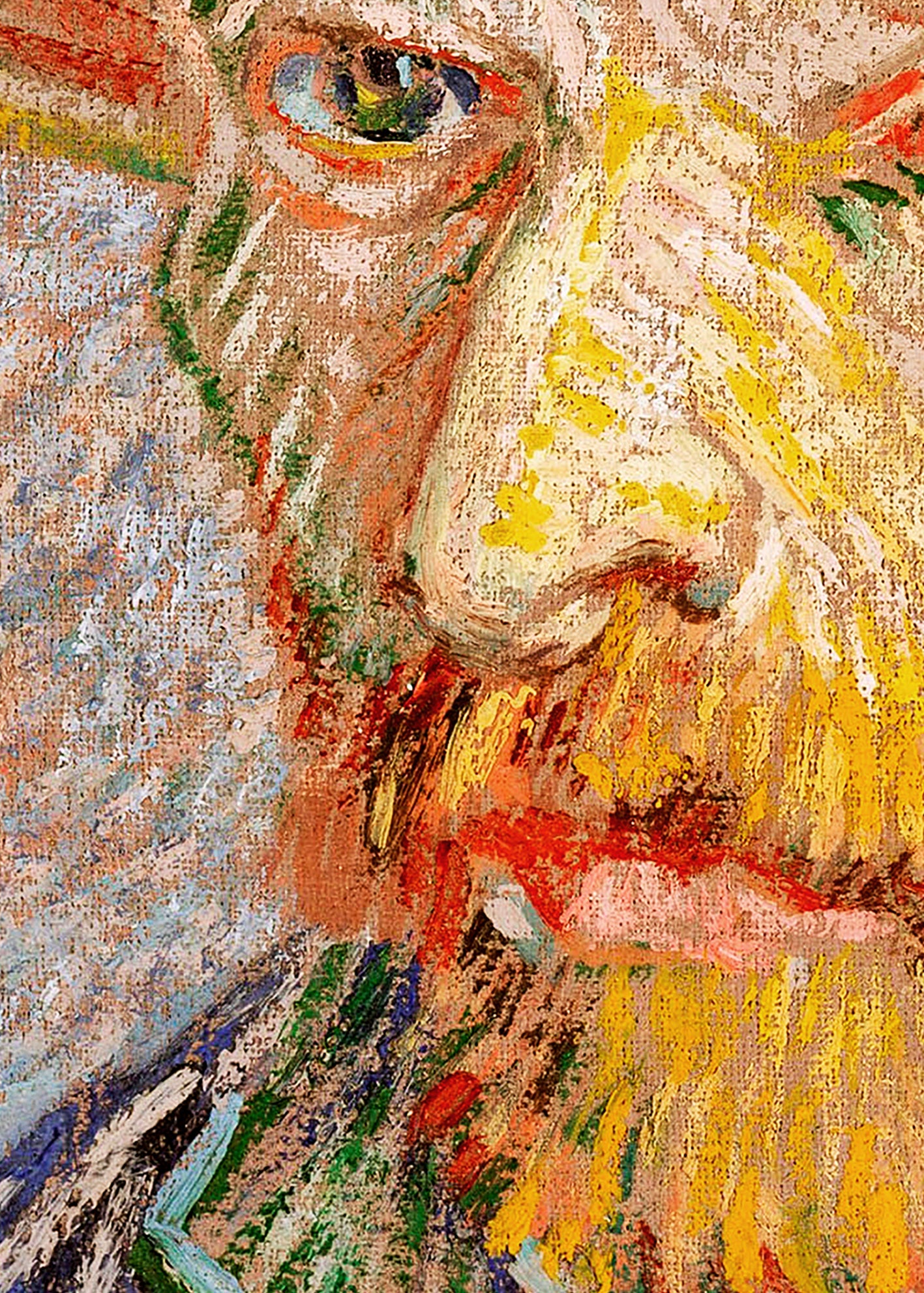 Canvastavla - Self-Portrait with a Straw Hat