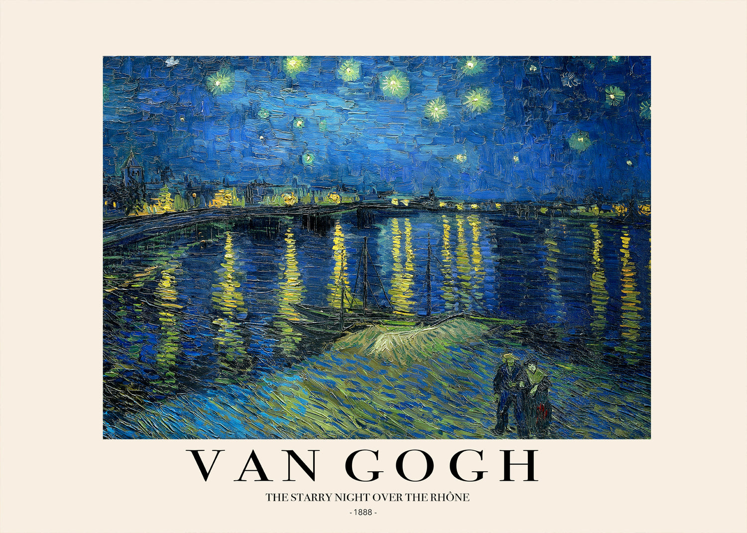 Canvastavla - Starry Night Over the Rhône