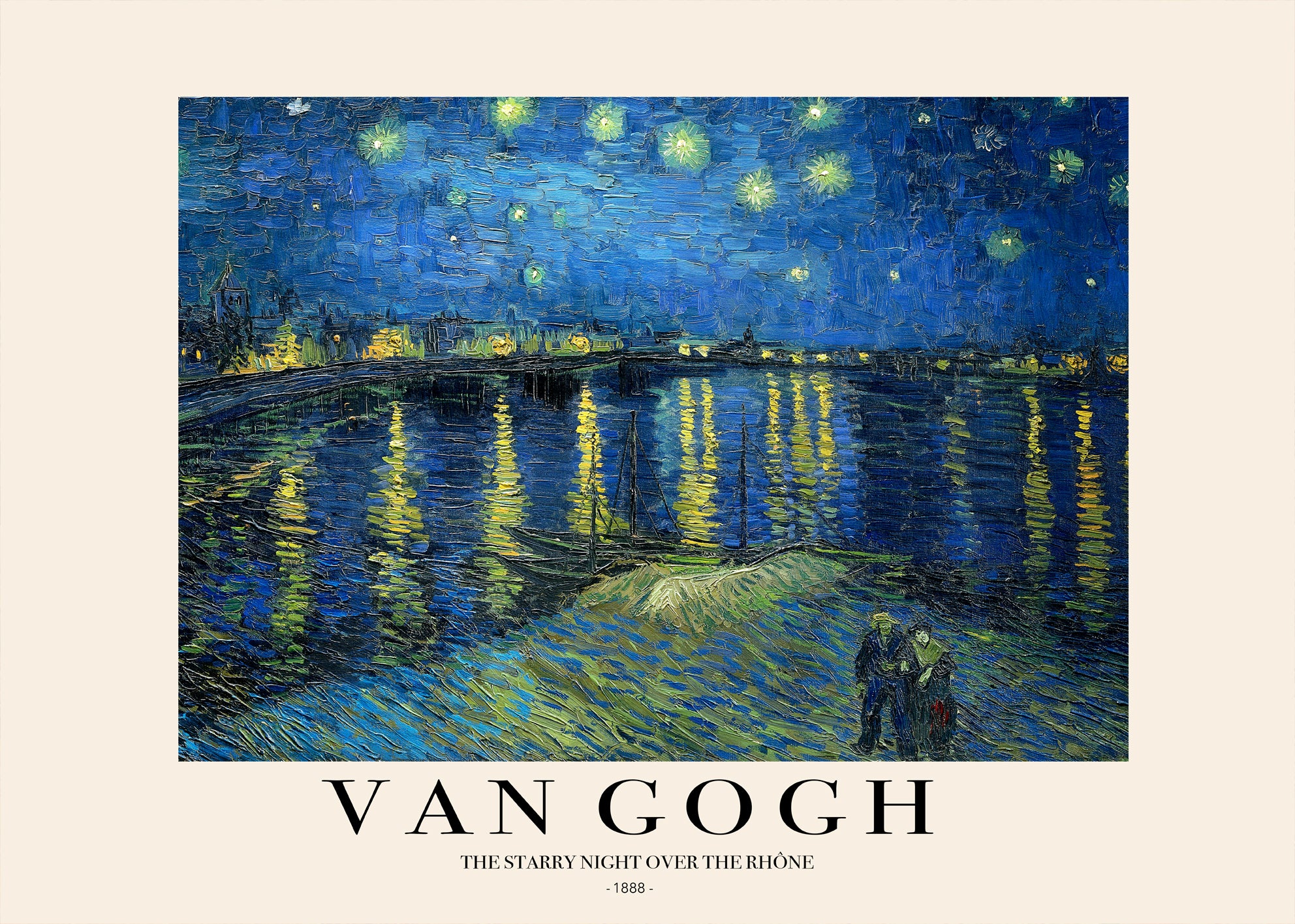 Canvastavla - Starry Night Over the Rhône