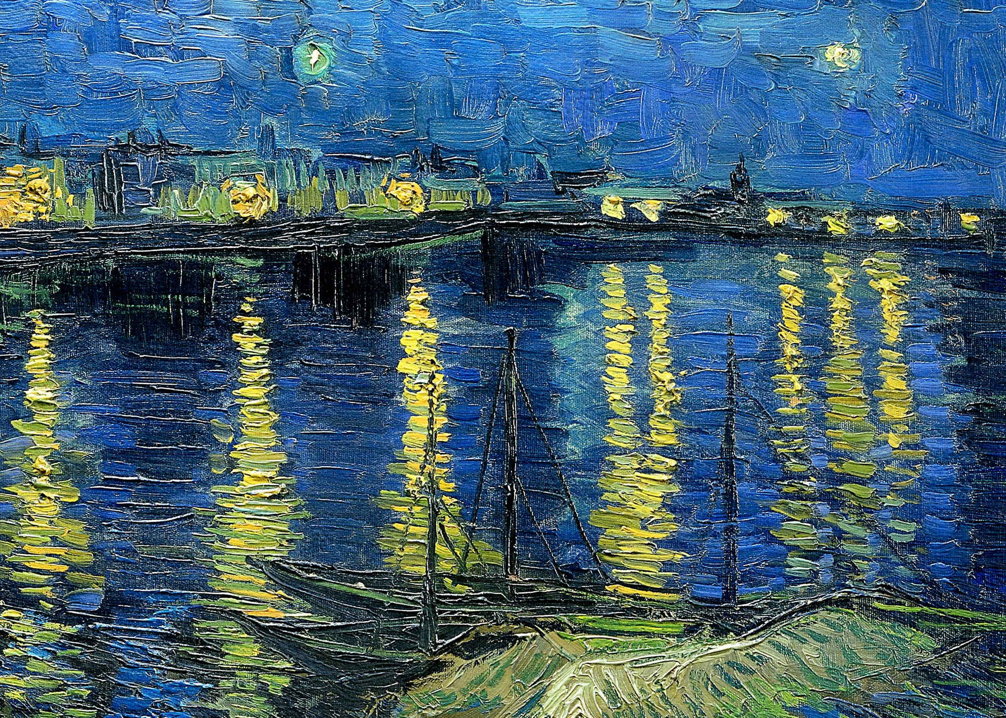 Canvastavla - Starry Night Over the Rhône