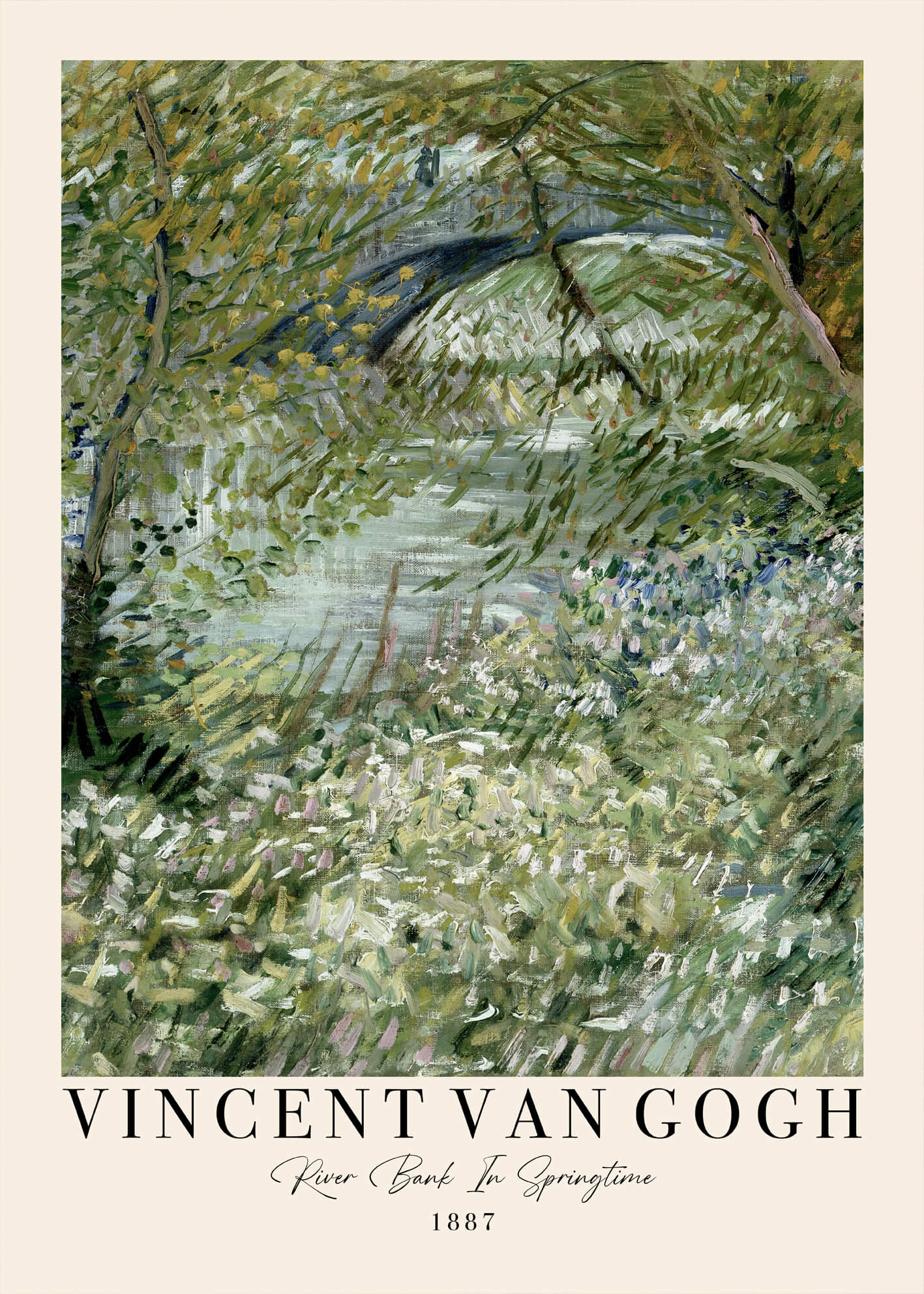Canvastavla - River Bank in Springtime