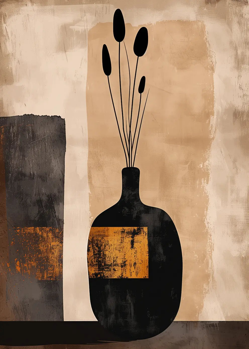 Canvastavla - Vase of Shadows