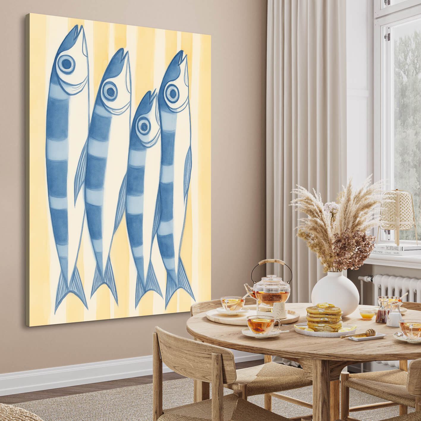 Canvastavla - Striped Sardines