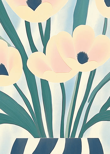 Canvastavla - Bloom & Stripe