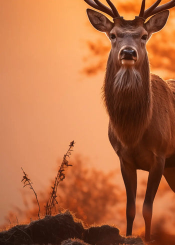 Canvastavla - Stag of Firelight