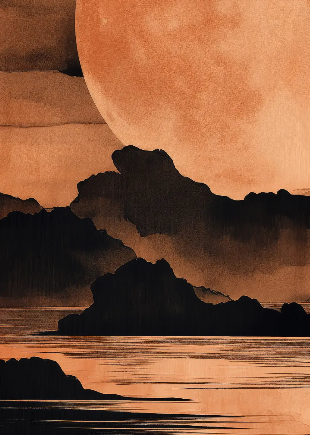 Canvastavla - Moonlit Horizon