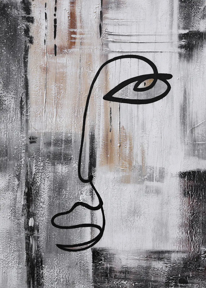 Abstrakt Oljemålning - Line of Thought
