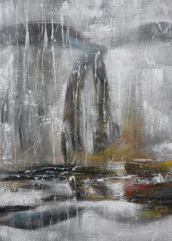 Abstrakt Oljemålning - Misty Passage