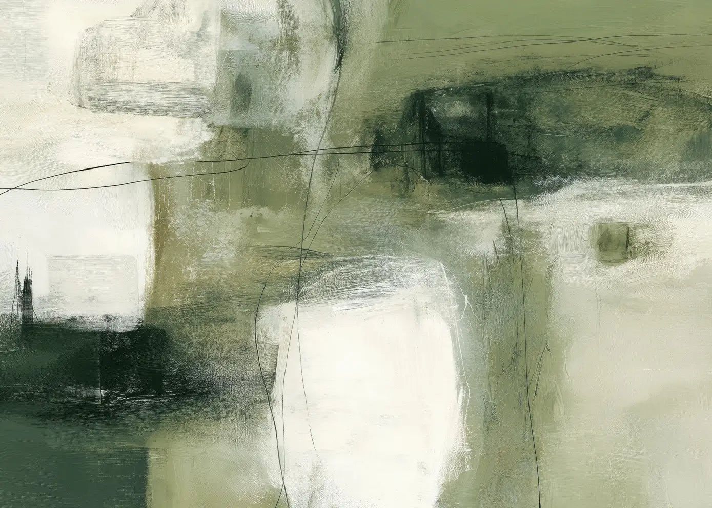 Canvastavla - Sage Abstraction