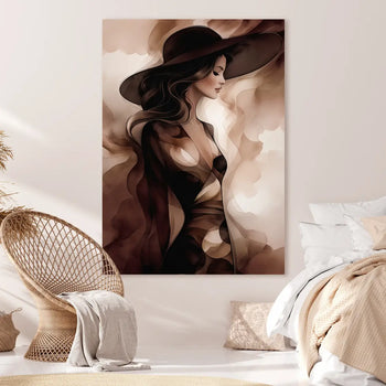 Canvastavla - Woman in Brown