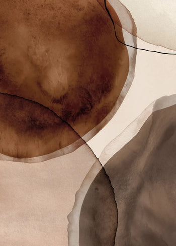 Canvastavla - Brown Circles