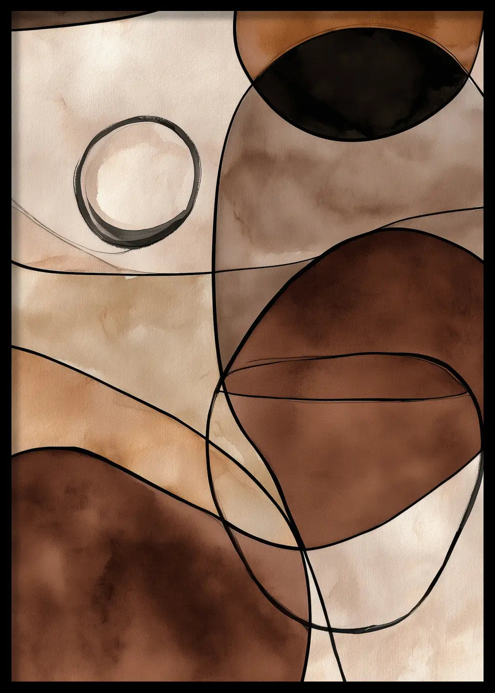 Poster - Circles in Brown
