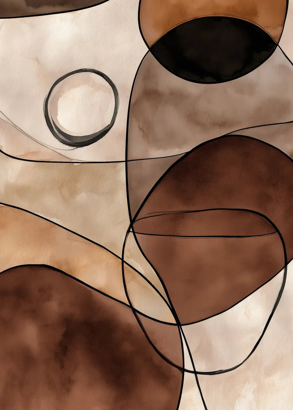 Poster - Circles in Brown