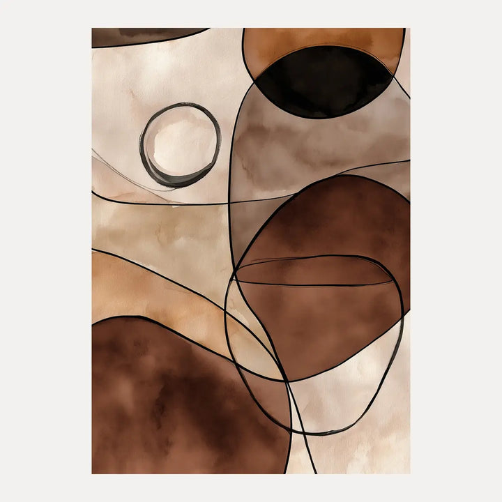Poster - Circles in Brown