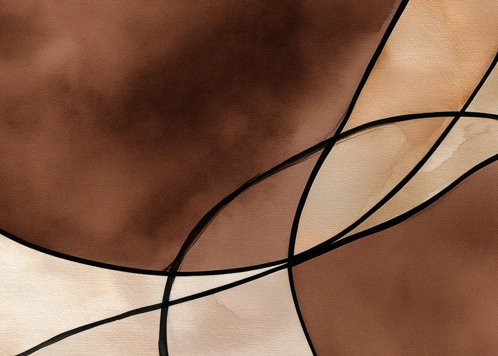 Canvastavla - Circles in Brown