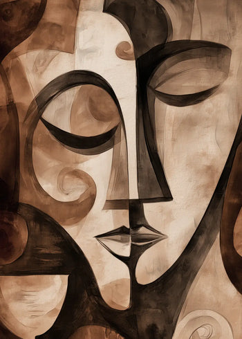 Poster - Abstract Brown Portrait