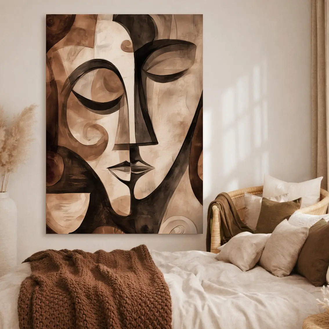 Canvastavla - Abstract Brown Portrait