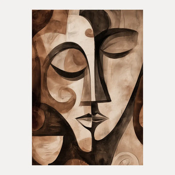 Poster - Abstract Brown Portrait