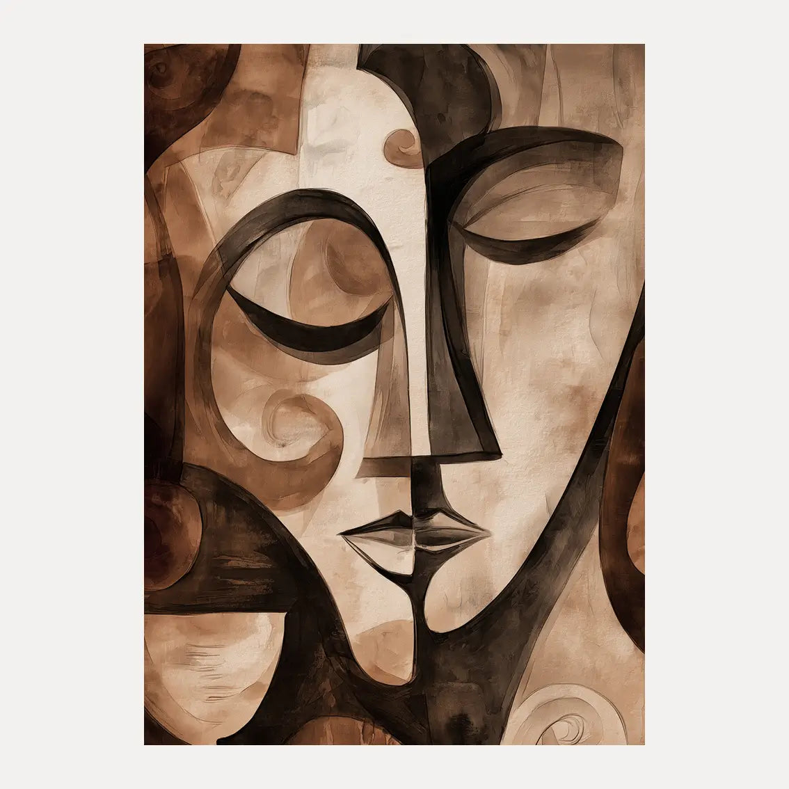 Poster - Abstract Brown Portrait