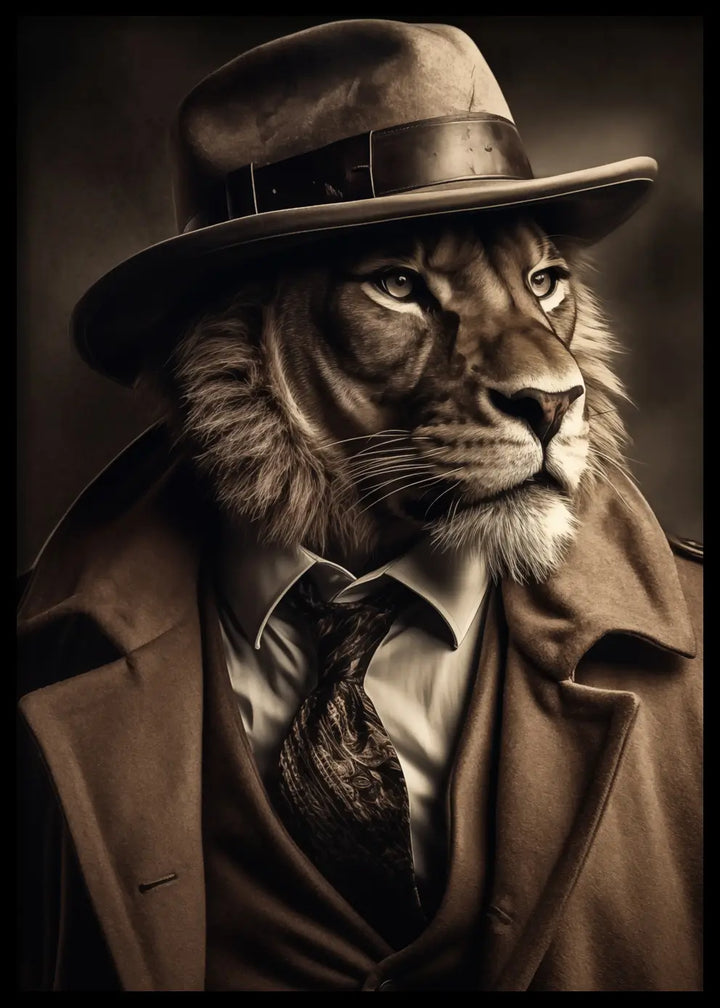Poster - Lion in Suit