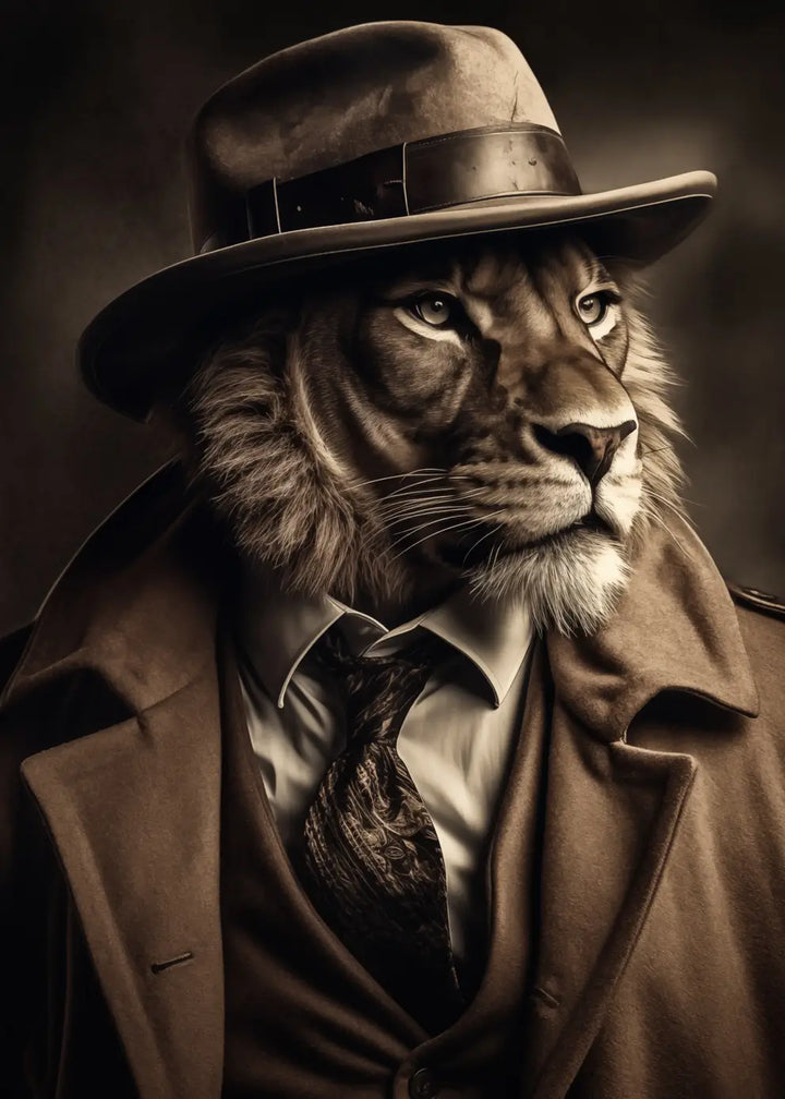 Poster - Lion in Suit