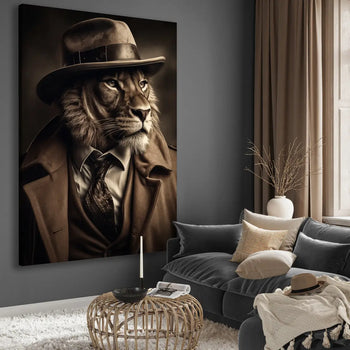Canvastavla - Lion in Suit
