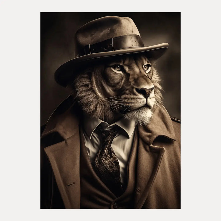 Poster - Lion in Suit