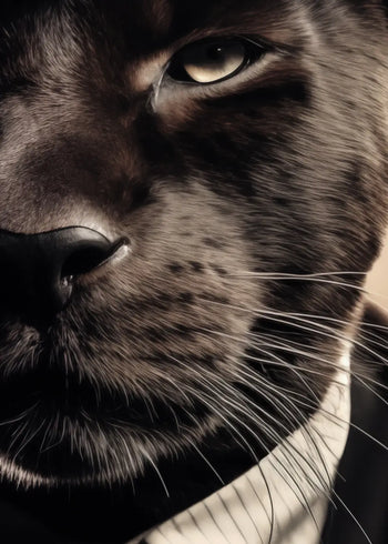 Canvastavla - Panther in Suit