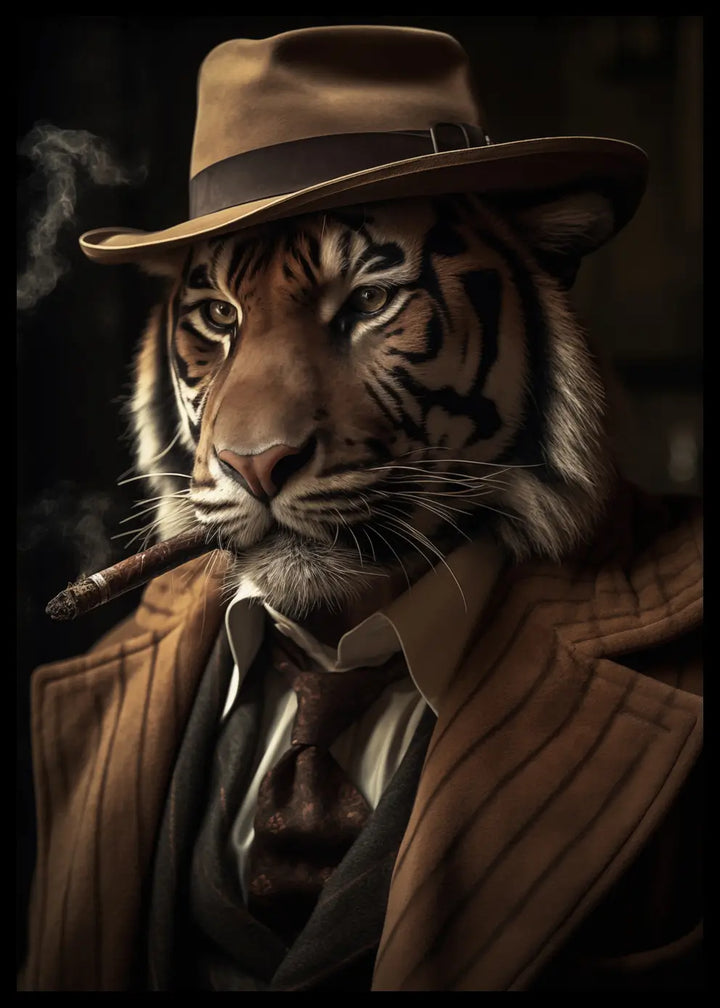 Poster - Tiger with Hat