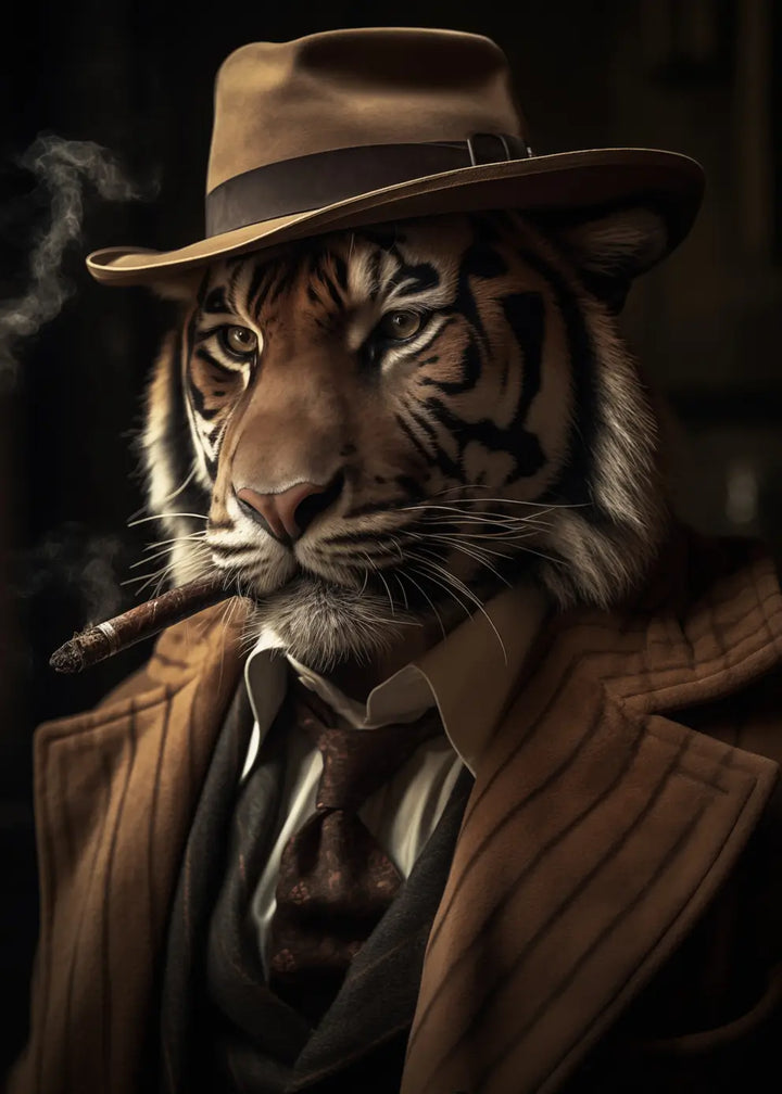 Poster - Tiger with Hat