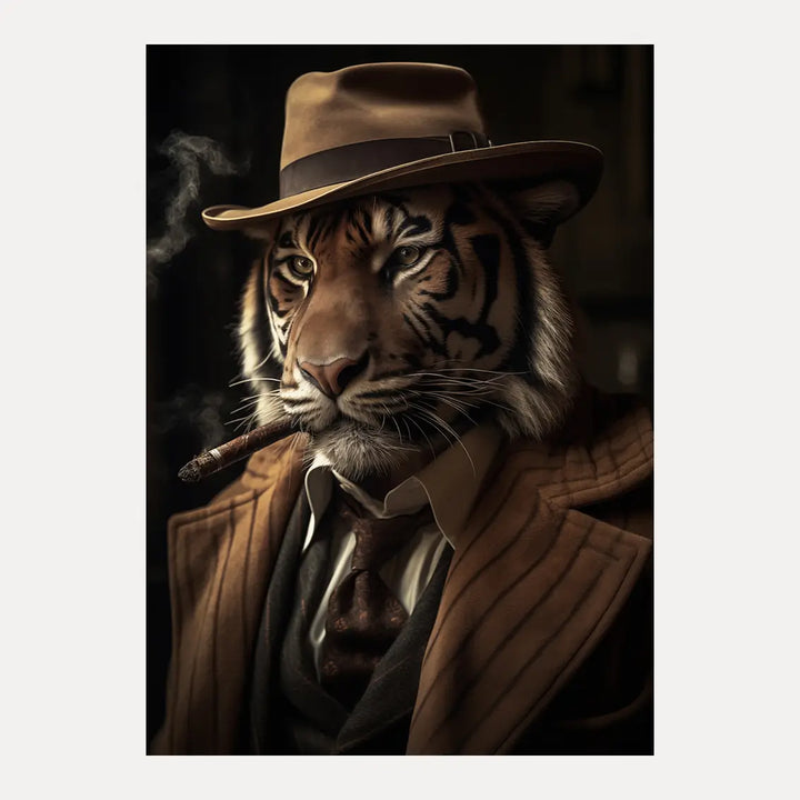 Poster - Tiger with Hat