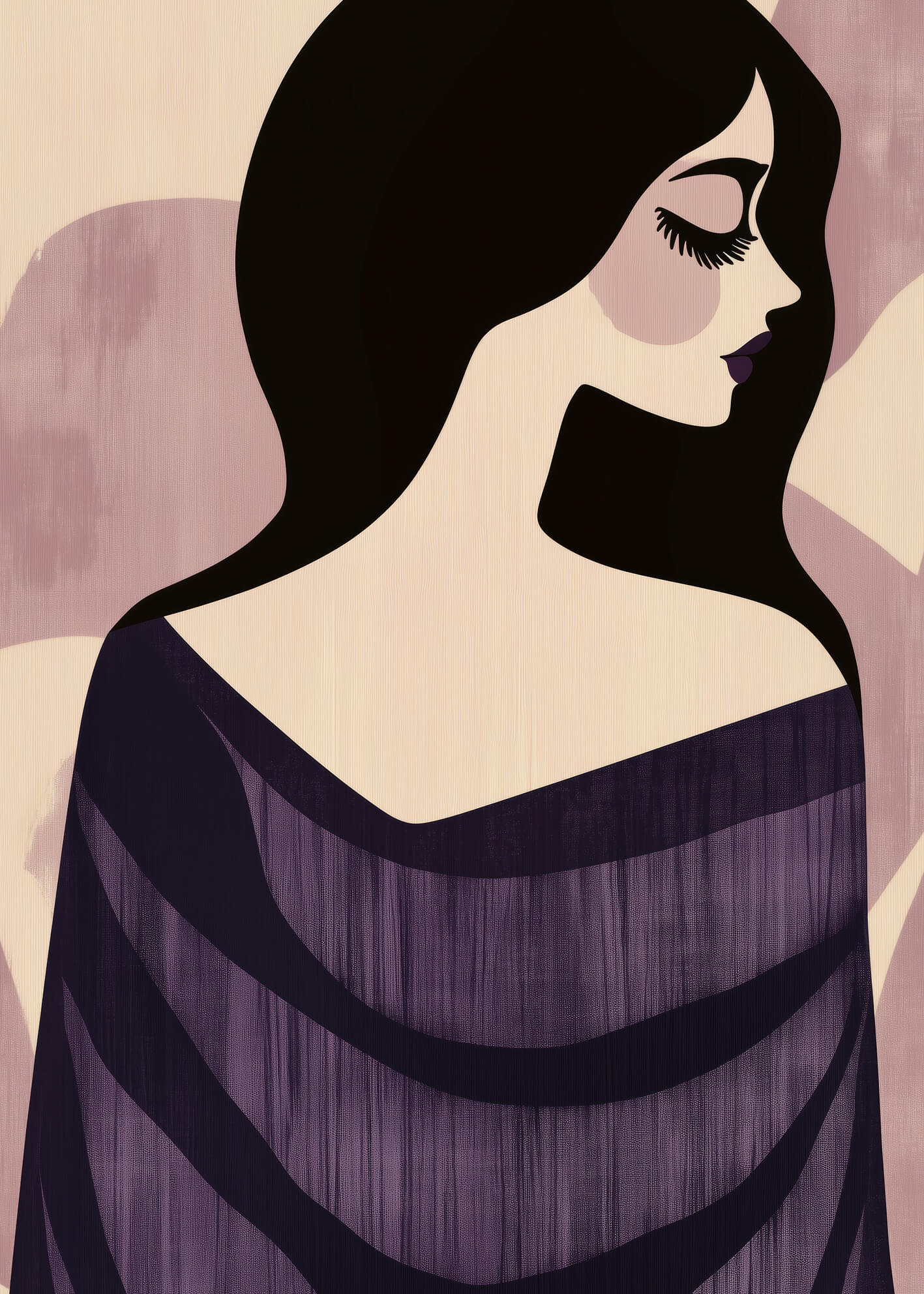 Canvastavla - Poise in Violet