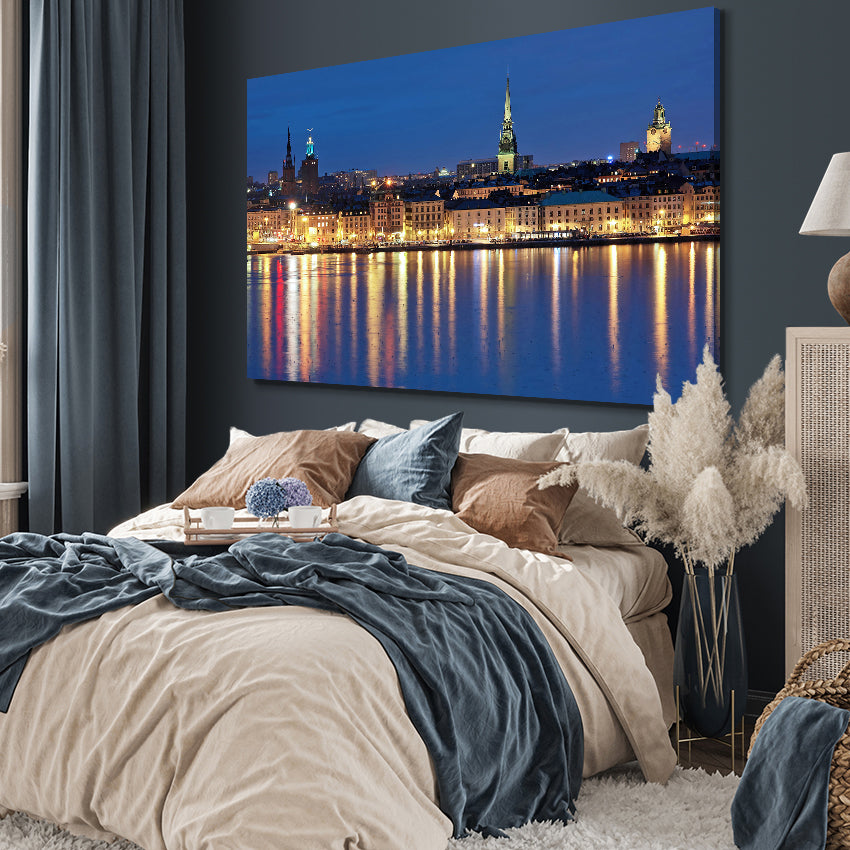 Canvastavla - Stockholm by night