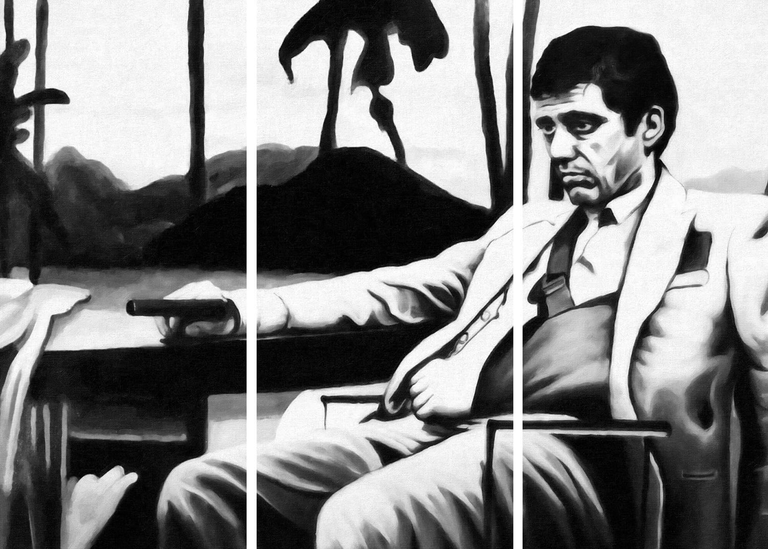 Ljuddämpande tavla - Scarface Tavla i delar