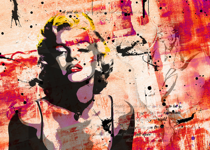 Canvastavla - Marilyn Monroe red