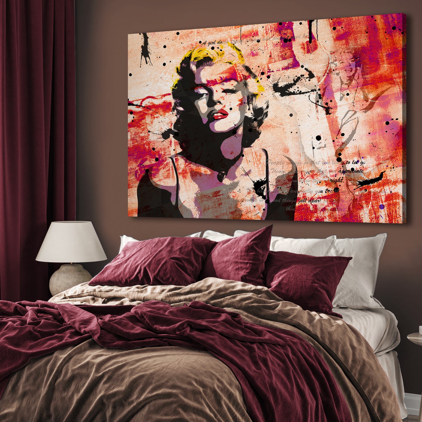 Canvastavla - Marilyn Monroe red