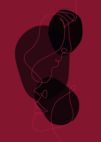 Canvastavla - Magenta abstract