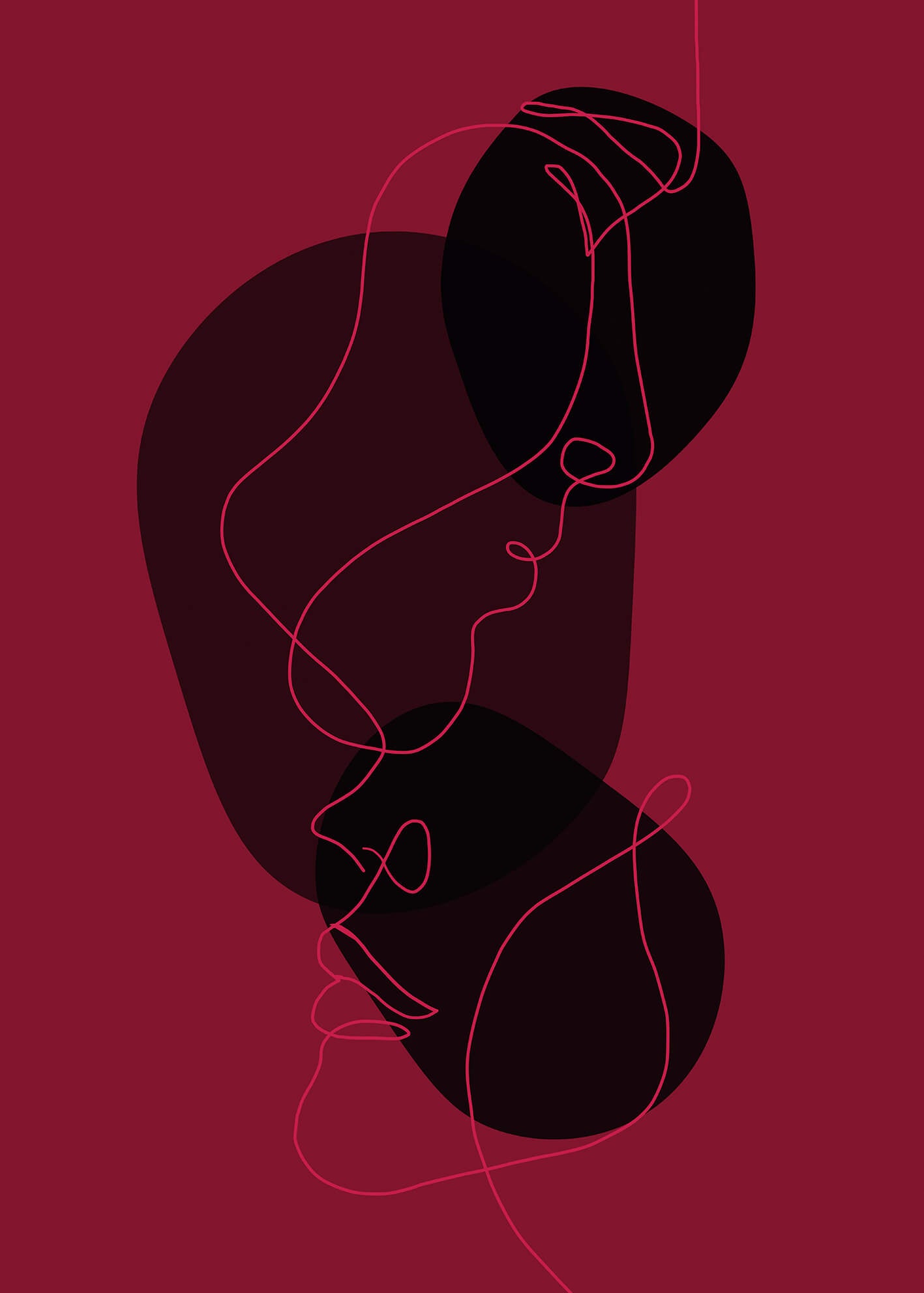 Canvastavla - Magenta abstract